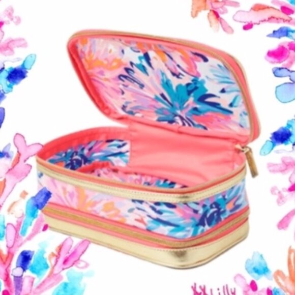 Lilly Pulitzer NWT Cosmetic Case - Off Tropic still in package - Picture 1 of 7